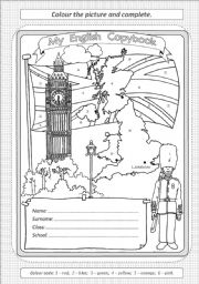 English Worksheet: cover for copybook