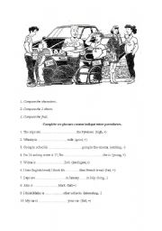 English Worksheet: Comparatives