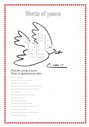 Kids for peace 1/ Create your own PEACE STAMP - ESL worksheet by