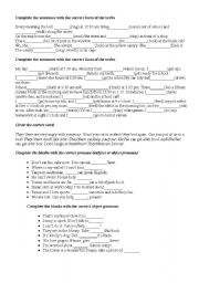 English Worksheet: Simple Present, Possessive adjectives and Pronouns (object and subject pronouns) 