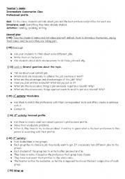 English Worksheet: Professional profiles