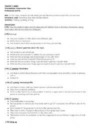 English worksheet: Professional profiles