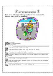 English Worksheet: AIRPORT CONVERSATION