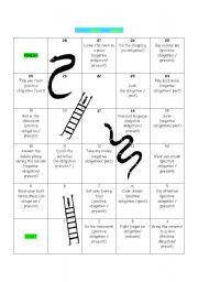 English Worksheet: snakes and ladders - MUST