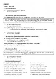 English Worksheet: gerund and participle constructions - rules and exercises