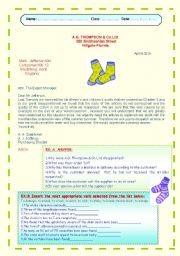A BUSINESS LETTER: COMPLAINTS
