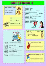 English Worksheet: Greetings