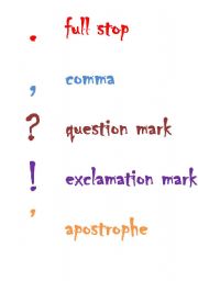 English Worksheet: punctuation