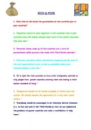 English Worksheet: Rich and poor