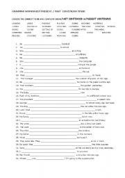 English Worksheet: present continuous