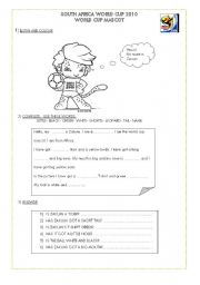 English Worksheet: WORLD CUP MASCOT