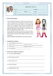 English Worksheet: 5th GRADE TEST