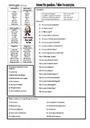 English Worksheet: Be_Have Got Short Answers Practice