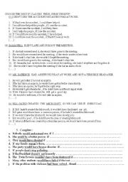 English Worksheet: If clauses exercises