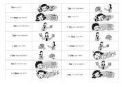 English Worksheet: Demonstratives domino