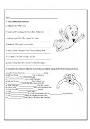 English Worksheet: Present Continuous