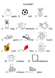 English Worksheet: alphabet