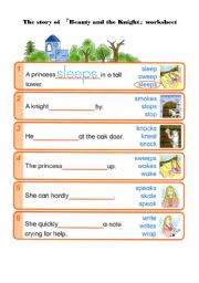 English Worksheet: Beauty and the Knight -worksheet 1