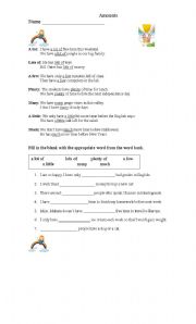 English worksheet: Quantifiers