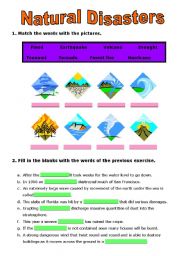 English Worksheet: Natural Disasters