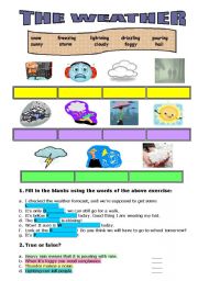 English Worksheet: The Weather