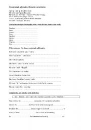 English Worksheet: present simple practice