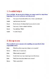 English Worksheet: English Expressions with Dialogue