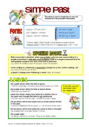 English Worksheet: Simple Past with Asterix and Obelix