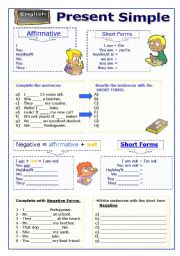English Worksheet: Present simple TO BE