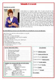 English Worksheet: Simple Present