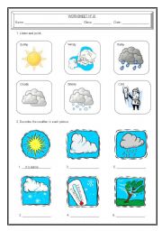 English Worksheet: Weather Worksheet