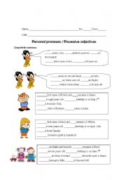 English Worksheet: determiners and pronouns