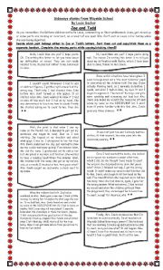 English Worksheet: Sideways stories from Wayside School - Joe & Todd