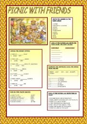 English Worksheet: PICNIC WITH FRIIENDS