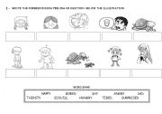 English Worksheet: feelings 1