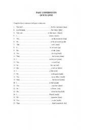 English Worksheet: Past Continuous