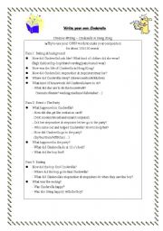 English Worksheet: Creative Writing - A Cinderella of your own!