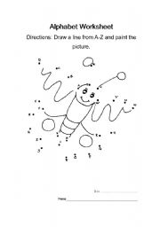 English Worksheet: Draw alphabet