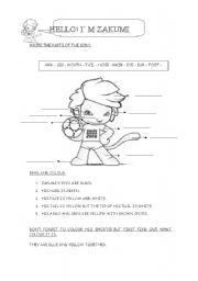 English Worksheet: Zakumi