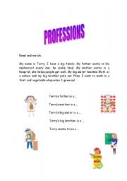 English worksheet: Reading about professions