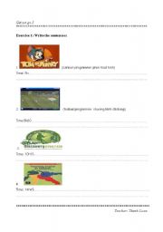 English Worksheet: events