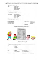 English Worksheet: my trip to england 4: my first contacts with my english family 