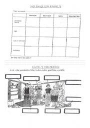 English Worksheet: my trip to england 4 : my english family