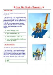 English Worksheet: Lego. The Castle. Characters, 