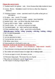 English Worksheet: choose the correct answer2