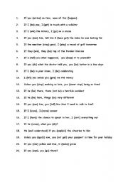 English Worksheet: Conditionals mixed
