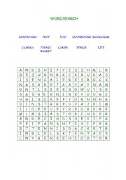 English worksheet: Holidays - Word Search