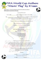 English Worksheet: World Cup 2010 FLAGS - PART 2