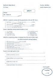 English worksheet: Language test