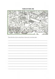 English Worksheet: There is are